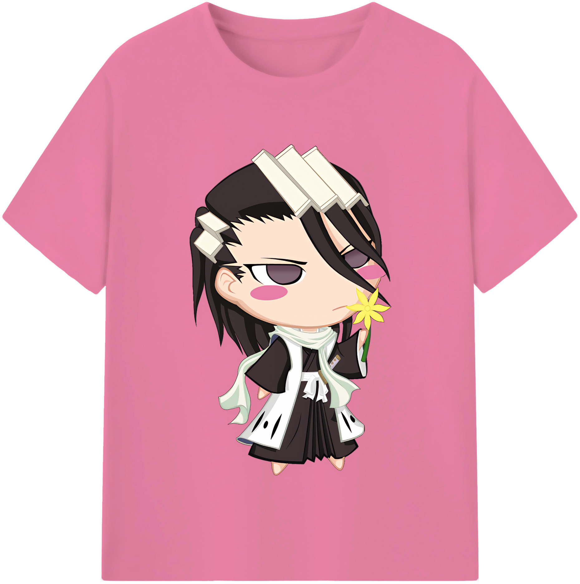 （画像用） ブリーチ くちき びゃくや BLEACH Kuchiki Byakuya 綿100％半袖Tシャツ（フロントプリント）